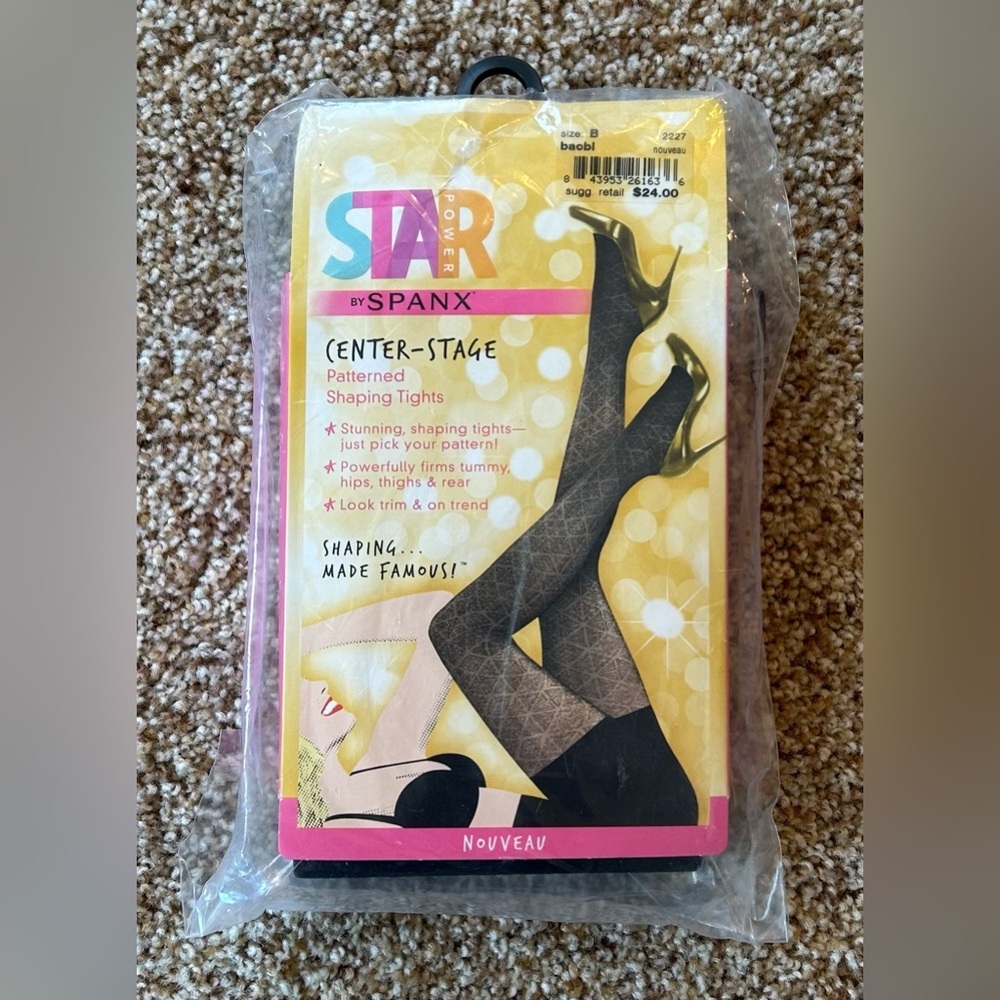Spanx Star Power Patterned Shaping Tights NWT